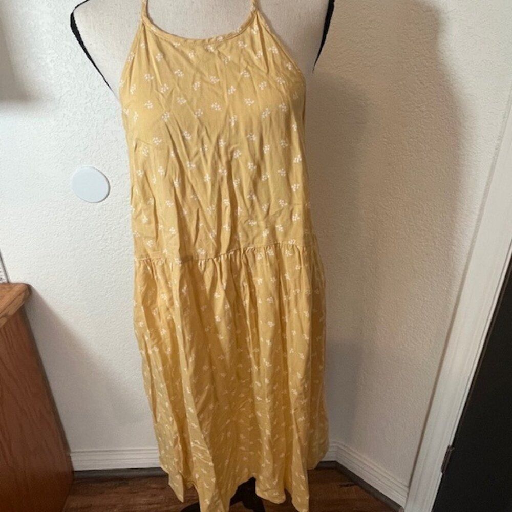 Mossimo Strappy Yellow Sun Dress- Size L